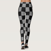 Elegant black &gray checkered leggings (Rückseite)