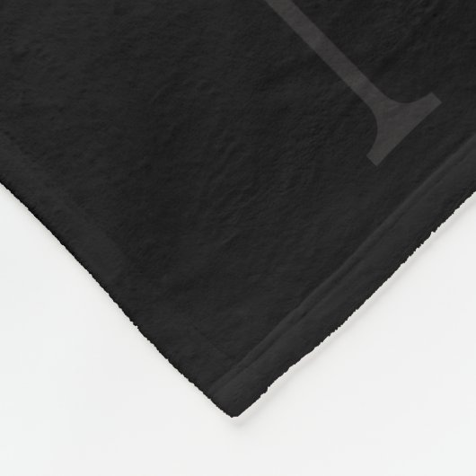 Elegant black &gray initial monogram fleecedecke (Ecke)