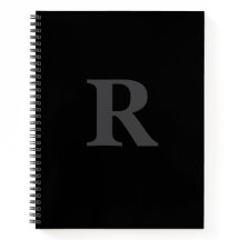 Elegant Black &gray Monogram