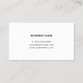 Elegant Black Gray White Monogram Consultant Visitenkarte (Rückseite)