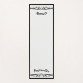 Elegant Black Gray Zen Yoga Namaste Personalisiert Yogamatte (Vorderseite)
