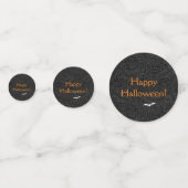 Elegant Black Halloween Floral Konfetti (Vorderseiten)