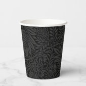 Elegant Black Halloween Floral Pappbecher (Rückseite)