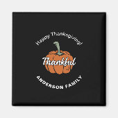 Elegant Black Happy Thanksgiving Magnet (Vorne)