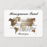 Elegant Black Honeymoon Fund World Map Enclosure C Begleitkarte<br><div class="desc">Elegant Black Honeymoon Fund World Map</div>