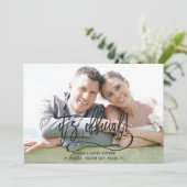 Elegant Black It's offizielle kalligraphische Hoch Ankündigung (Stehend Vorderseite)