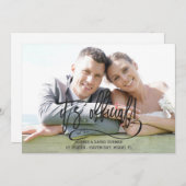 Elegant Black It's offizielle kalligraphische Hoch Ankündigung (Vorne/Hinten)