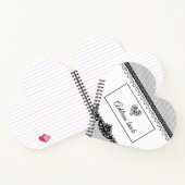 Elegant Black Lace Brides Wedding Address Book Notizblock (Innenseite)