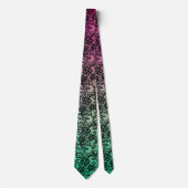 Elegant Black Lace On Gradient Pink and Green Krawatte (Vorderseite)