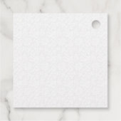 Elegant Black Lace White Damasks Geschenkanhänger (Rückseite)