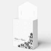 Elegant Black Lace White Damasks Geschenkschachtel (Geöffnet)