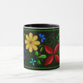 Elegant Black | Lateinamerikanische Folklore Tasse (Zentrum)