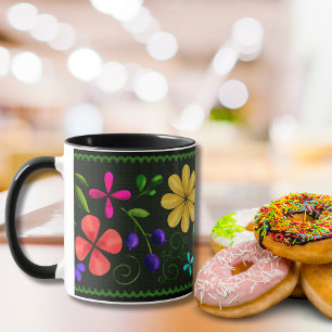 Elegant Black Lateinamerikanische Folklore Tasse