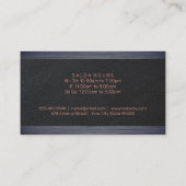 Elegant Black Leather | Dark Texture Trimm Visitenkarte (Rückseite)