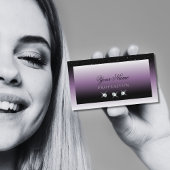 Elegant Black Lila Ombre Sparkle Jewels Stilvoll Visitenkarte