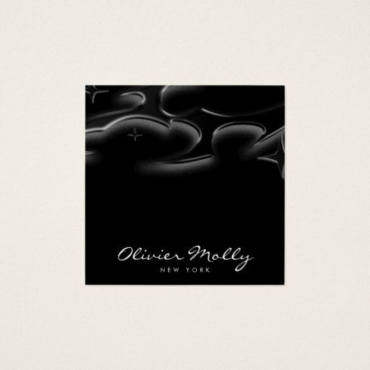 Elegant Black Marble Business card (Vorderseite)