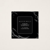 Elegant Black Marble Business card (Rückseite)