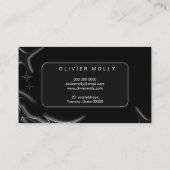 Elegant Black Marble Luxury Business Card  Visitenkarte (Rückseite)