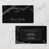 Elegant Black Marble Luxury Business Card  Visitenkarte (Vorne/Hinten)