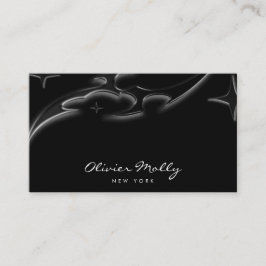 Elegant Black Marble Luxury Business Card  Visitenkarte