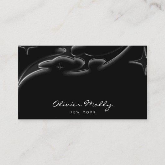 Elegant Black Marble Luxury Business Card  Visitenkarte (Vorderseite)