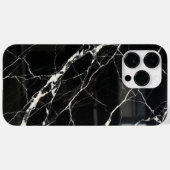 Elegant Black Marble Texture iPhone Case (Rückseite (Horizontal))