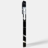 Elegant Black Marble Texture iPhone Case (Rückseite / Links)