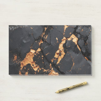 Elegant Black Marble with Gold Veins Modern Art Post-it Klebezettel