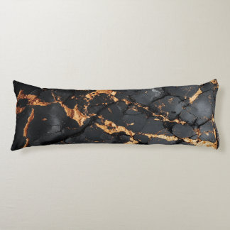 Elegant Black Marble with Gold Veins Modern Art Seitenschläferkissen