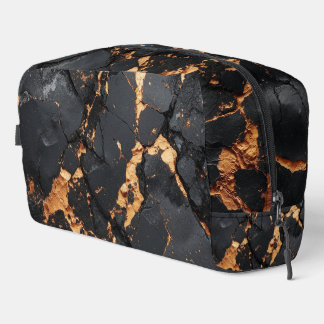 Elegant Black Marble with Gold Veins Modern Art Waschbeutel