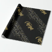 Elegant Black Matte Wrapping Paper Geschenkpapier (Ungerollt)