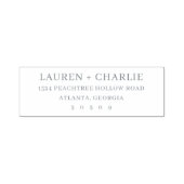 Elegant Black Minimalist Typographic Permastempel (Design)