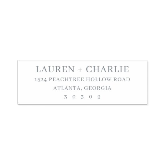 Elegant Black Minimalist Typographic Permastempel (Design)