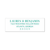 Elegant Black Minimalist Typographic Permastempel (Design)