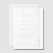 Elegant Black Minimalist Wedding Invitation Pergament Einladungen (Versetzt)