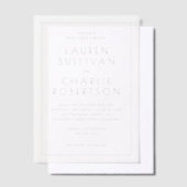 Elegant Black Minimalist Wedding Invitation Pergament Einladungen (Versetzt)