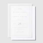 Elegant Black Minimalist Wedding Invitation Pergament Einladungen (Versetzt)