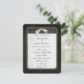 Elegant Black mit Bow Einladung (Stehend Vorderseite)