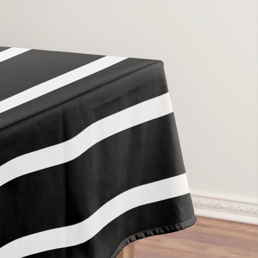 Elegant Black Modern Lines Stylish Tischdecke (Beispiel)