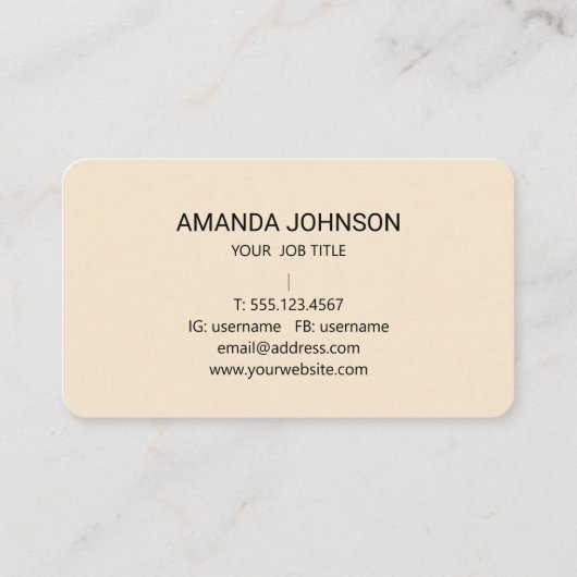 Elegant Black Monogram Initial Script Champagne Visitenkarte (Rückseite)