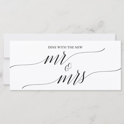 Elegant Black Mr. Hanging Seating Chart Header (Rückseite)