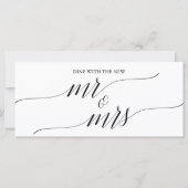 Elegant Black Mr. Hanging Seating Chart Header (Vorderseite)