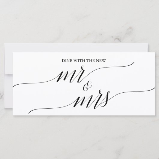 Elegant Black Mr. Hanging Seating Chart Header (Vorderseite)