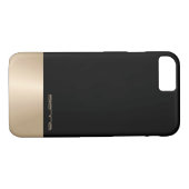 Elegant Black&Nacre Metallic iPhone 7 Fall Case-Mate iPhone Hülle (Rückseite (Horizontal))