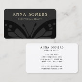 Elegant Black on BlackButterfly Visitenkarte (Vorne/Hinten)