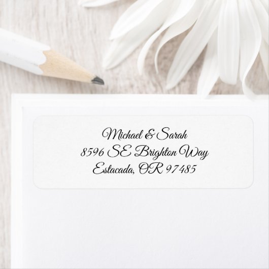 Elegant Black on White Return Address (Insitu)