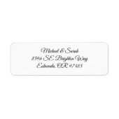 Elegant Black on White Return Address (Vorne)