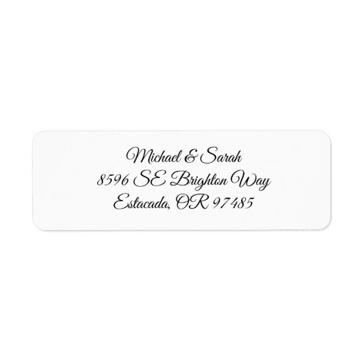 Elegant Black on White Return Address (Vorne)
