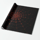 Elegant Black & Orange Luxury Halloween Web Art Geschenkpapier (Ungerollt)