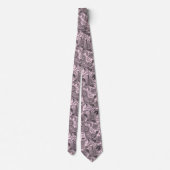 Elegant Black Paisley On Light Pink Background Krawatte (Rückseite)